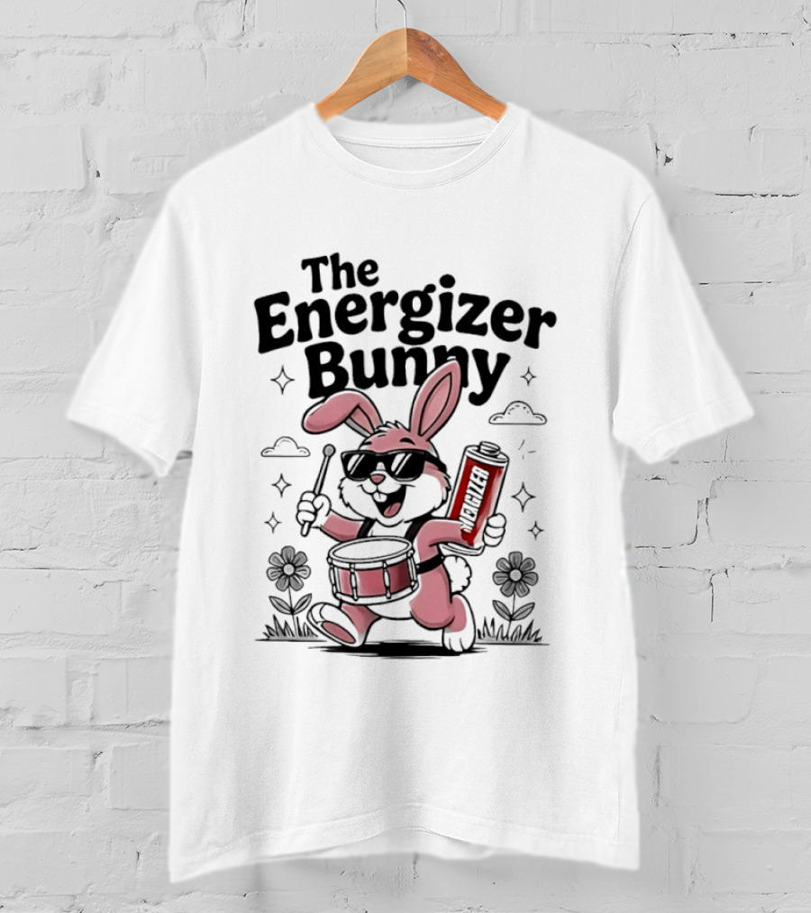 The Energizer Bunny Drumming With Battery T-Shirt