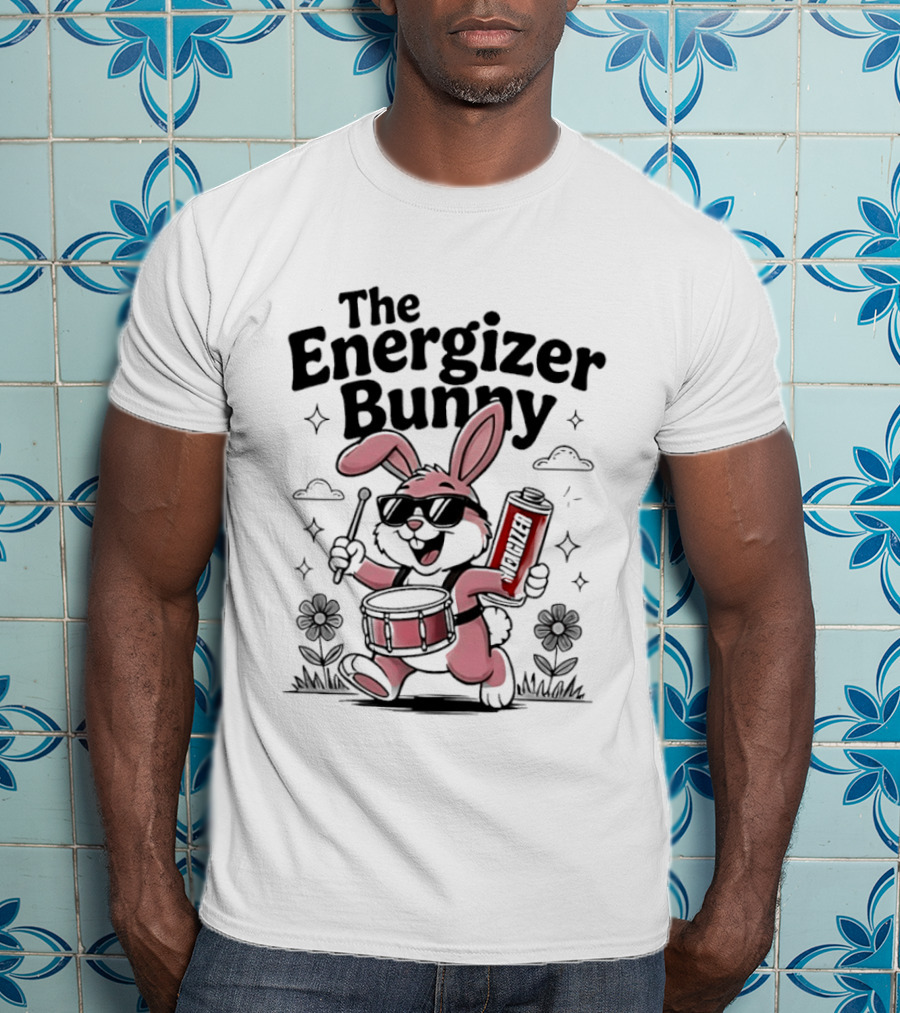 The Energizer Bunny Drumming With Battery T-Shirt