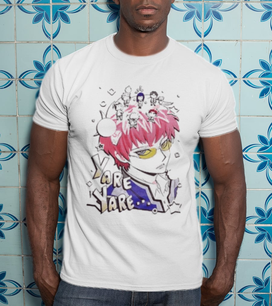 Yare Yare Saiki Kusuo The Disastrous Life Of Saiki K Anime Character Pink Hair Psykickers T-Shirt