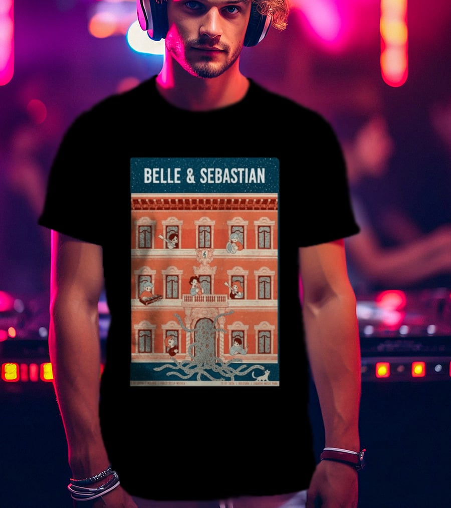 Belle And Sebastian July 12 13 2026 Italy Milan Bologna Tour Parco Della Musica Sonic Music Park T-Shirt