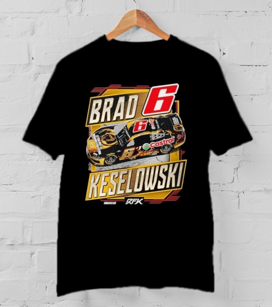 Brad Keselowski RFK Racing NASCAR Castrol Number 6 T-Shirt