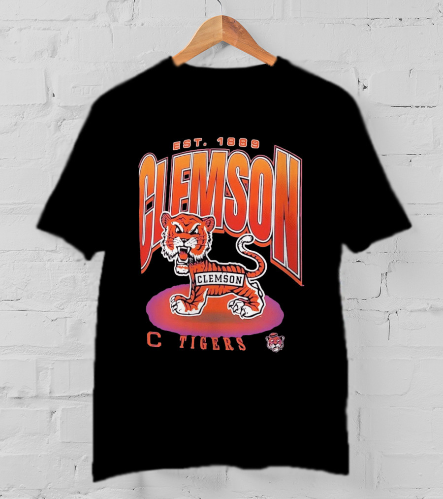 Clemson Tigers Est 1889 Iconic Clemson Football Tiger T-Shirt