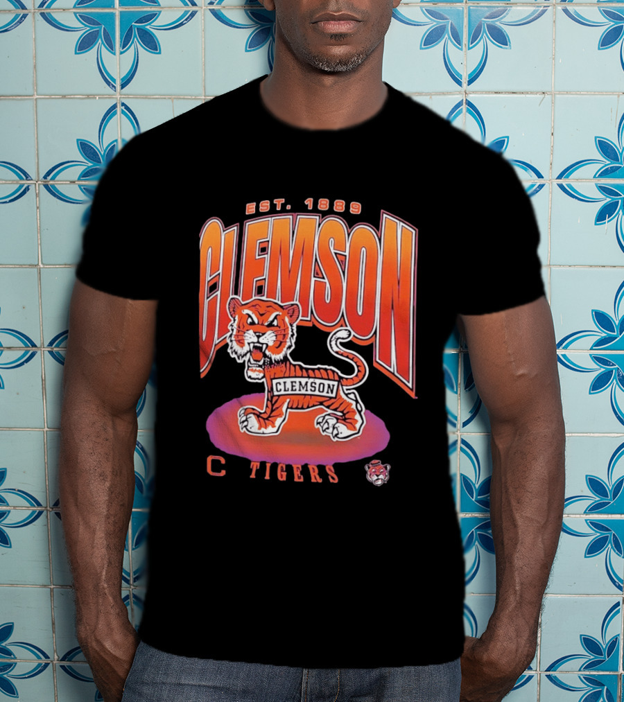 Clemson Tigers Est 1889 Iconic Clemson Football Tiger T-Shirt