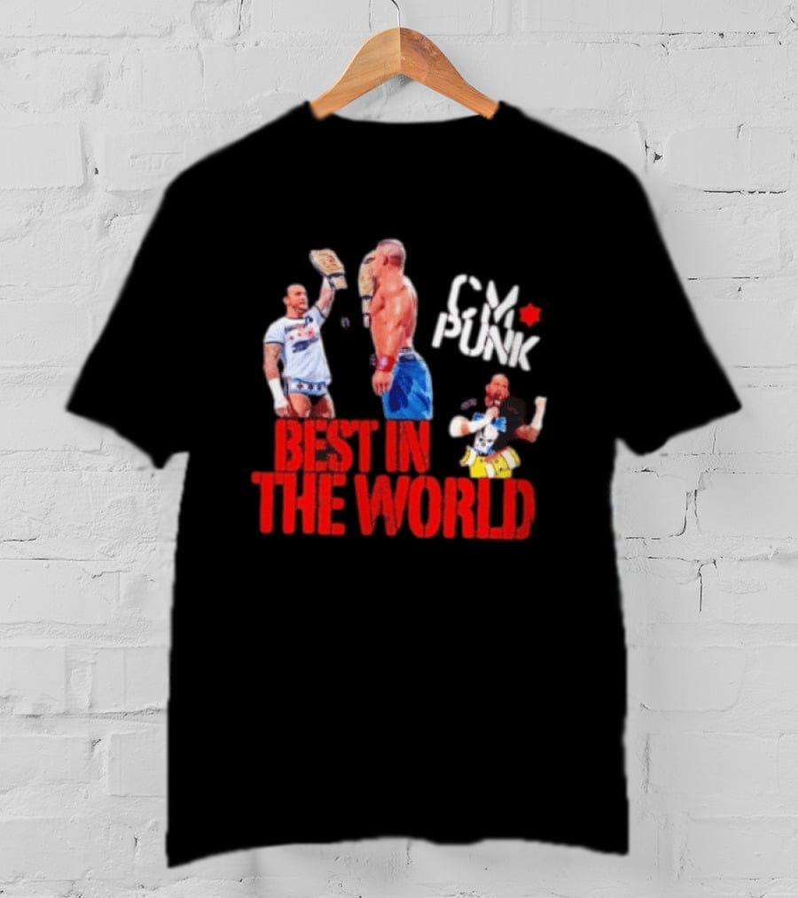CM Punk WWE Best In The World Collage Wrestling T-Shirt