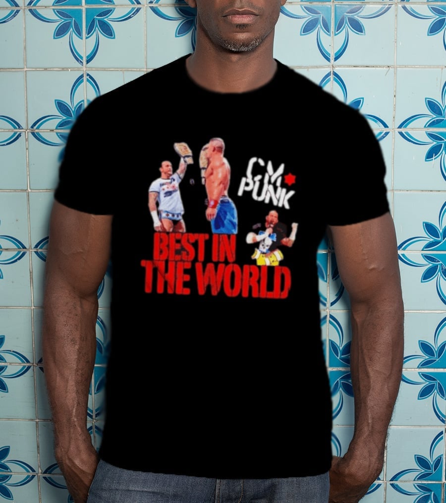 CM Punk WWE Best In The World Collage Wrestling T-Shirt