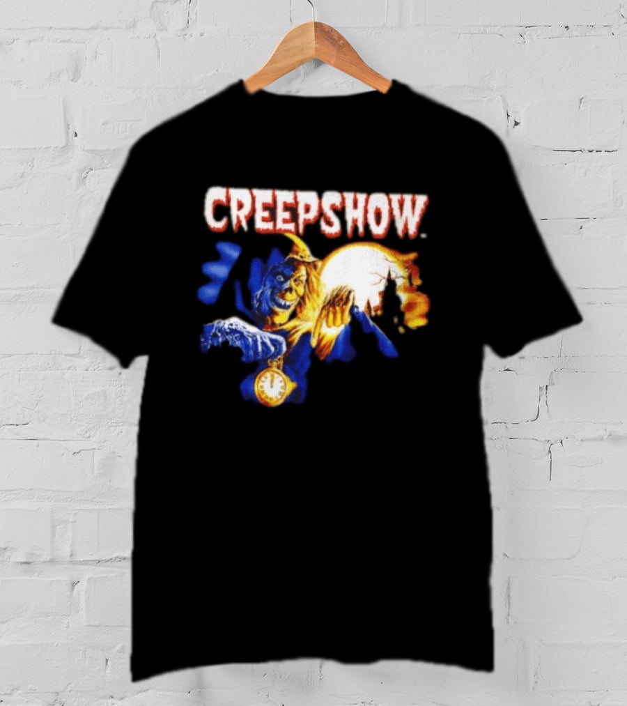 Creepshow Skeleton Holding Pocket With Horror Movie T-Shirt