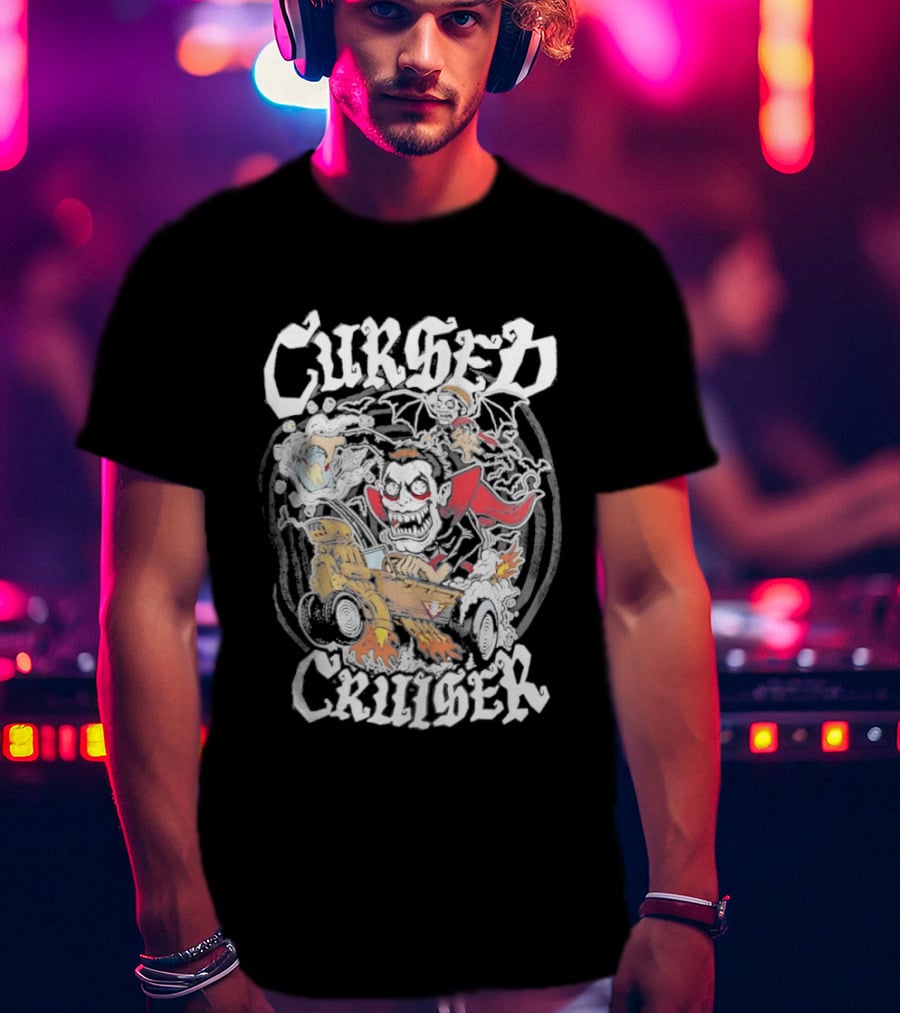 Cursed Cruiser Danhausen Monster Riding Vehicle T-Shirt