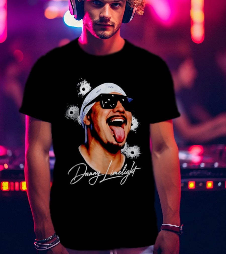 Danny Limelight Swag Bullet Holes Bandana Tattoo T-Shirt