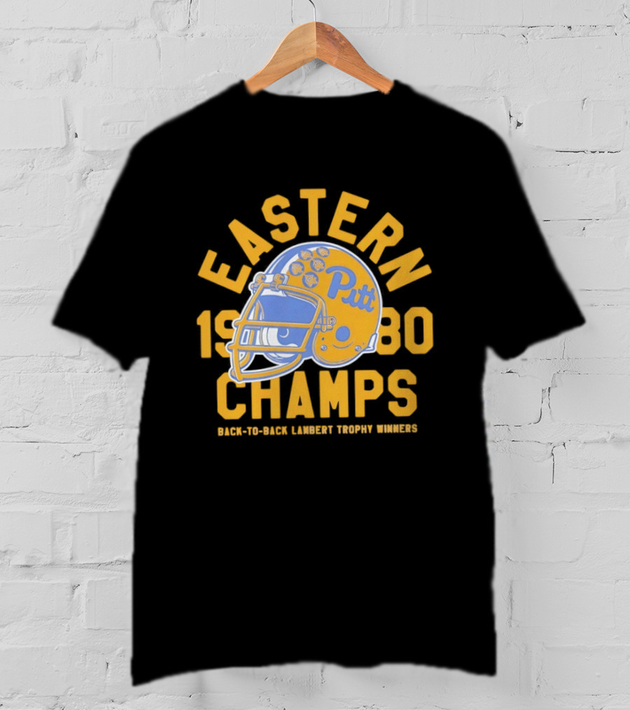 Eastern 1980 Champs Pitt Back To Back Lambert Trophy Winners Football Helmet T-Shirt
