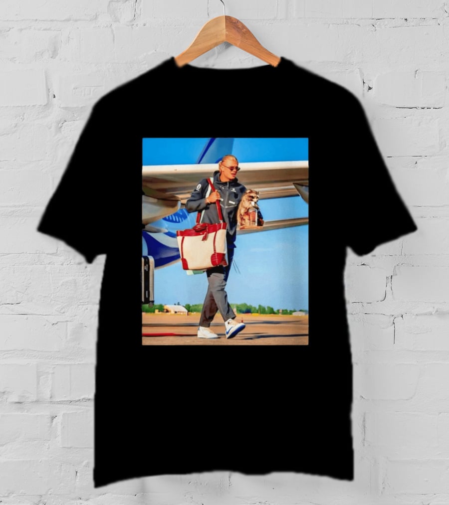 Erling Haaland Returns To Norway With Taxidermy Whiskey Raccoon T-Shirt