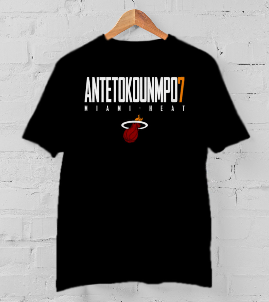 Antetokounmpo 7 Miami Heat Basketball T-Shirt