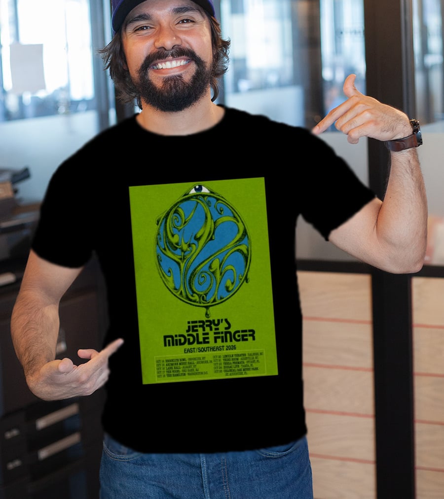 Jerry's Middle Finger East Southeast 2026 Tour Dates With Artistic Eye T-Shirt