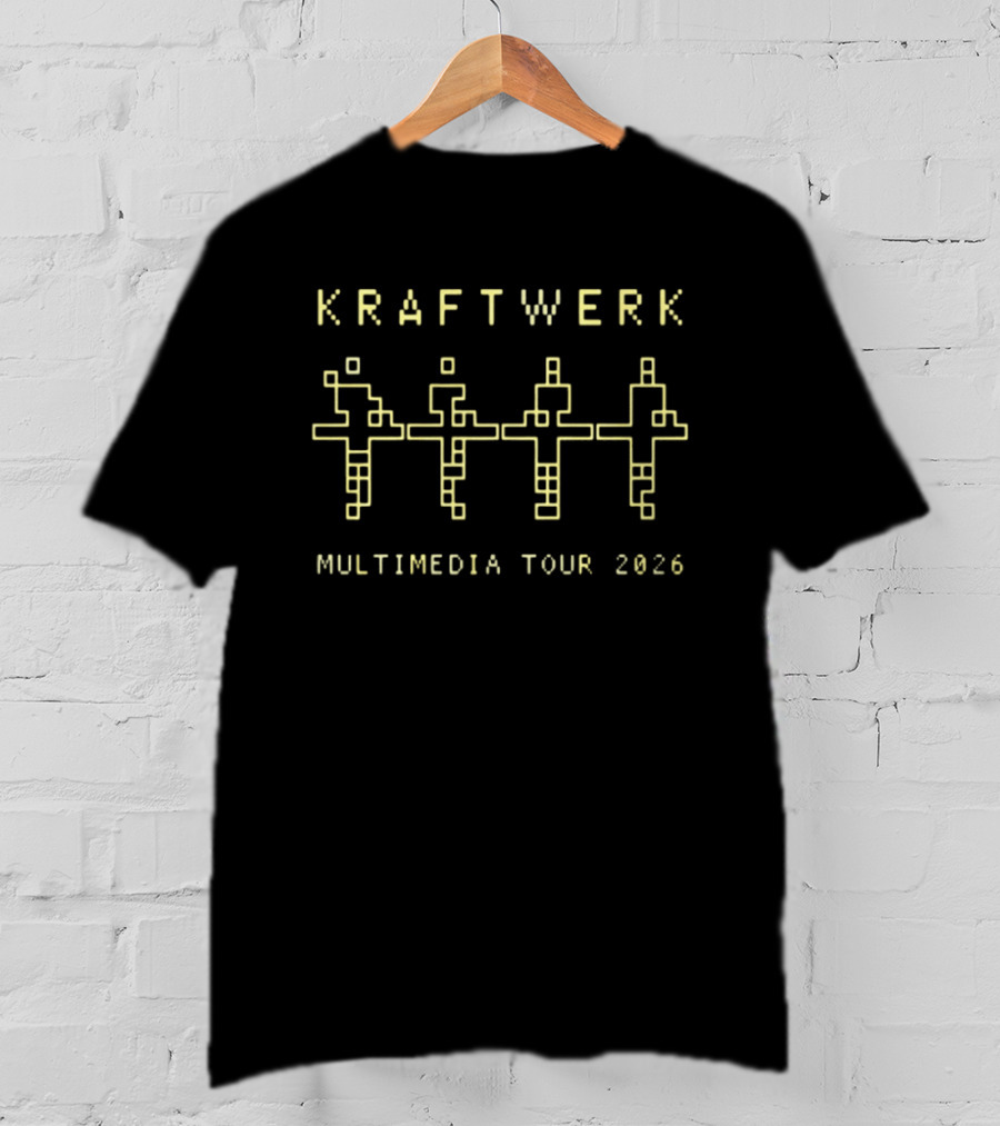 Kraftwerk Multimedia Tour 2026 Pixel Art Robot T-Shirt