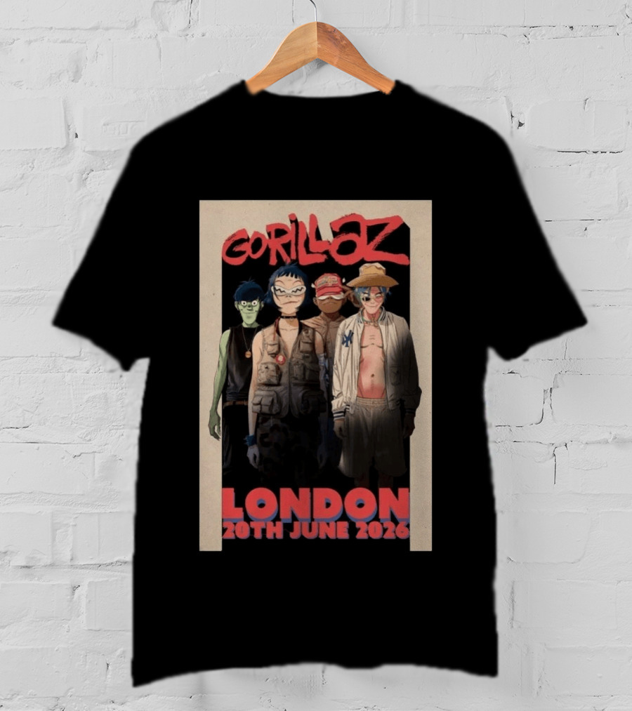 GORILLAZ London 20th June 2026 Event T-Shirt