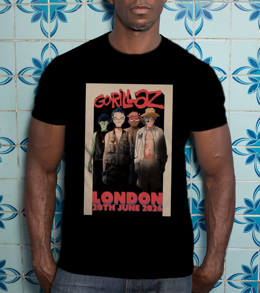GORILLAZ London 20th June 2026 Event T-Shirt