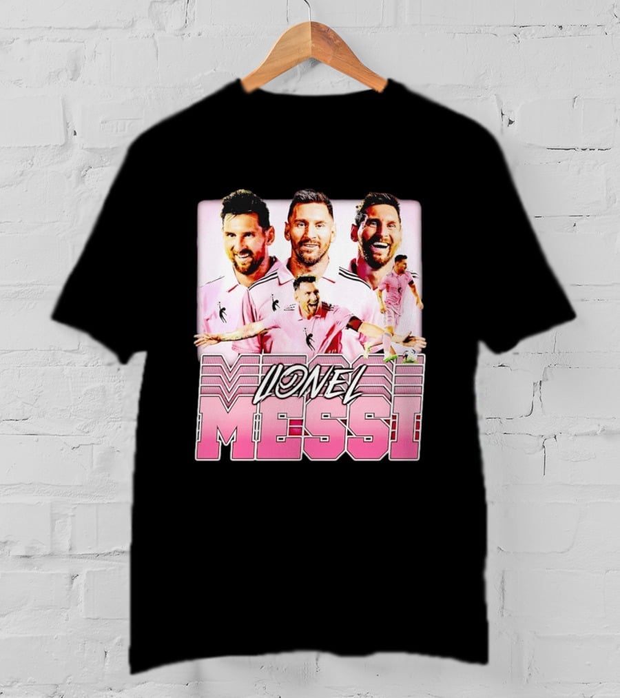 Lionel Messi Inter Miami Celebration Pink Jersey T-Shirt