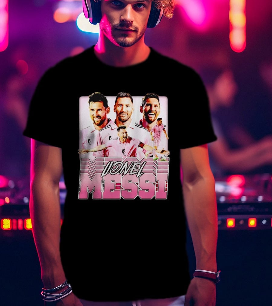 Lionel Messi Inter Miami Celebration Pink Jersey T-Shirt