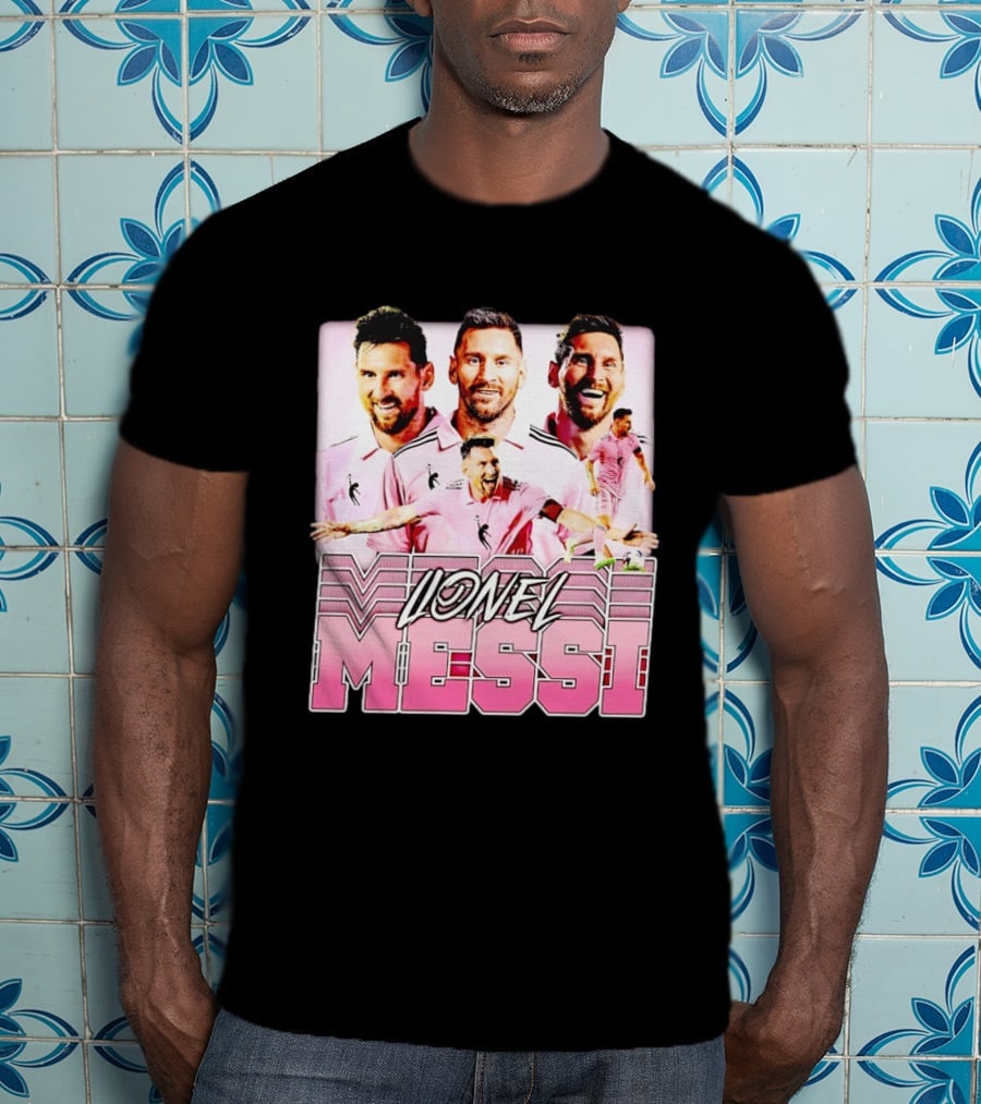 Lionel Messi Inter Miami Celebration Pink Jersey T-Shirt