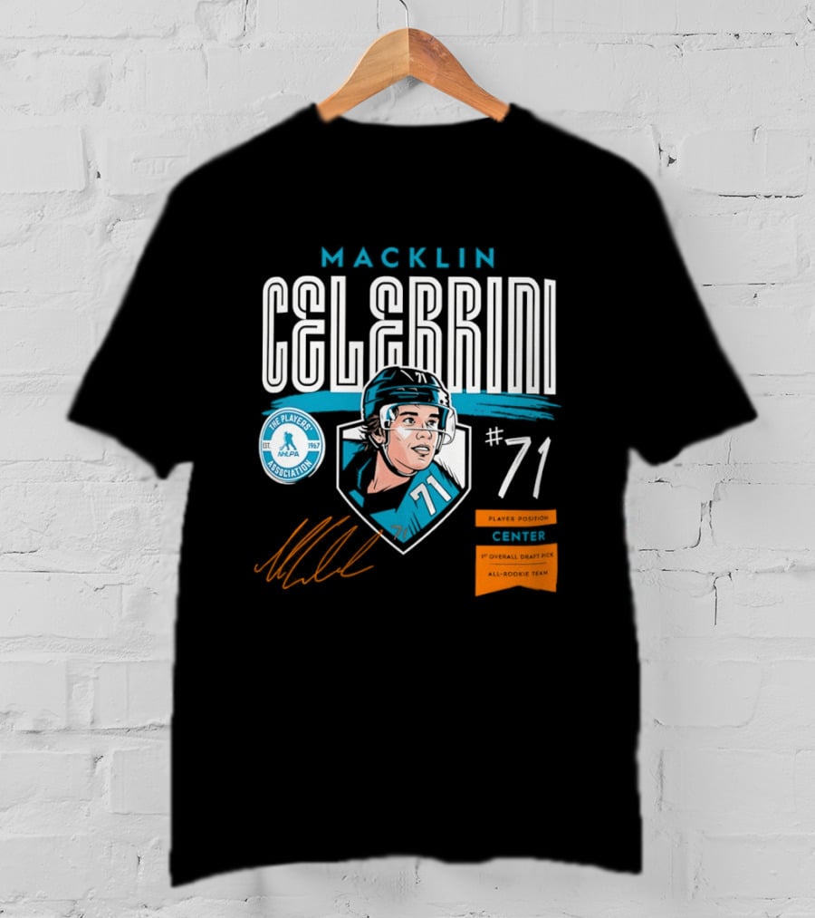 Macklin Celebrini NHLPA Player Association 71 T-Shirt