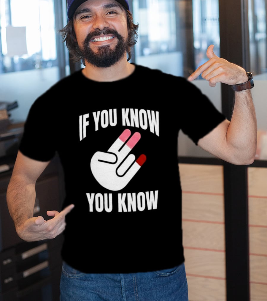 If You Know You Know Hand Gesture IYKYK Text And Finger T-Shirt