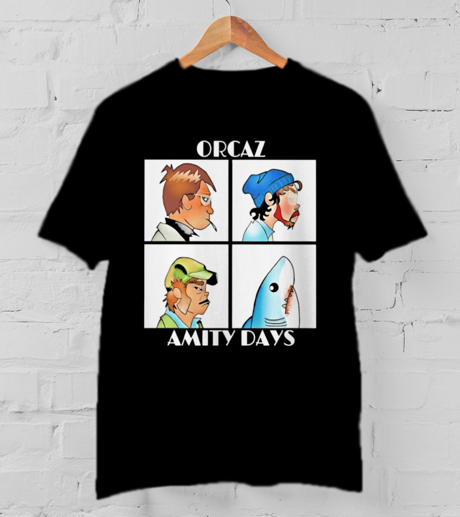 Orcaz Amity Days Four Grid Shark Bite Album Cover T-Shirt