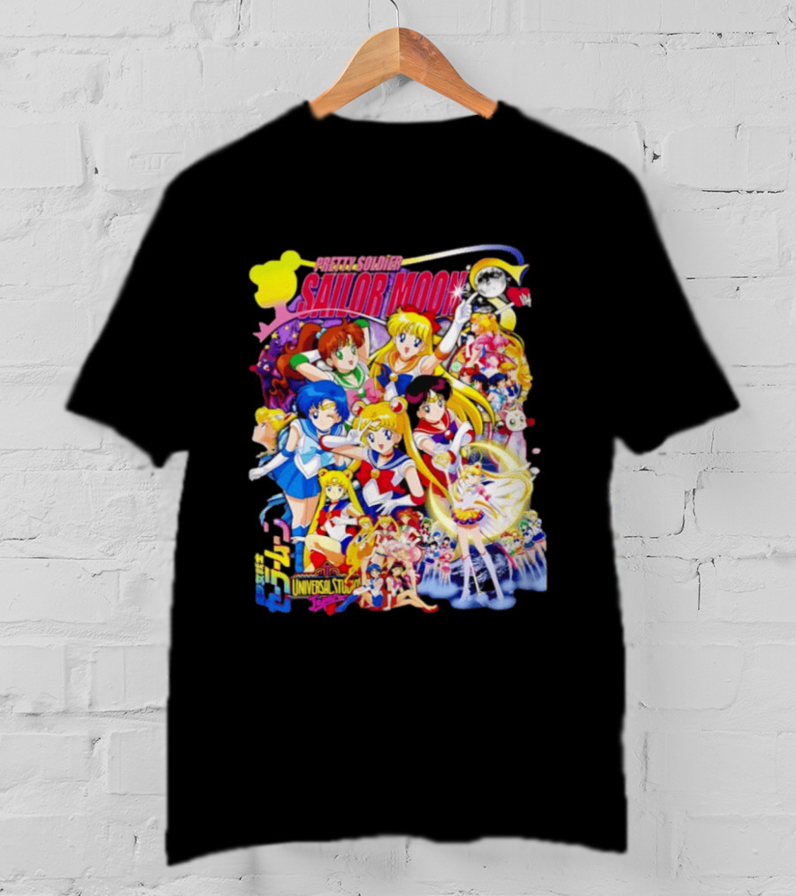 Pretty Soldier Sailor Moon Universal Studios Japan Anime Characters T-Shirt