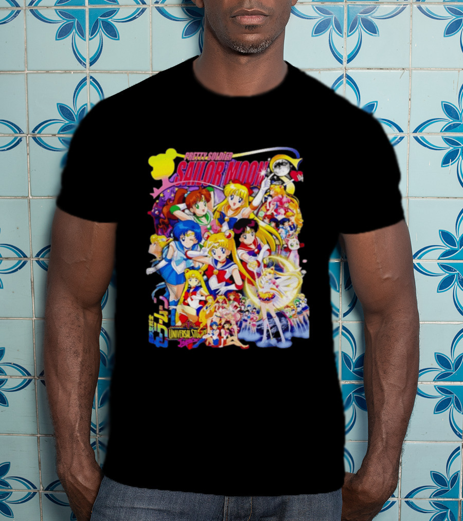 Pretty Soldier Sailor Moon Universal Studios Japan Anime Characters T-Shirt