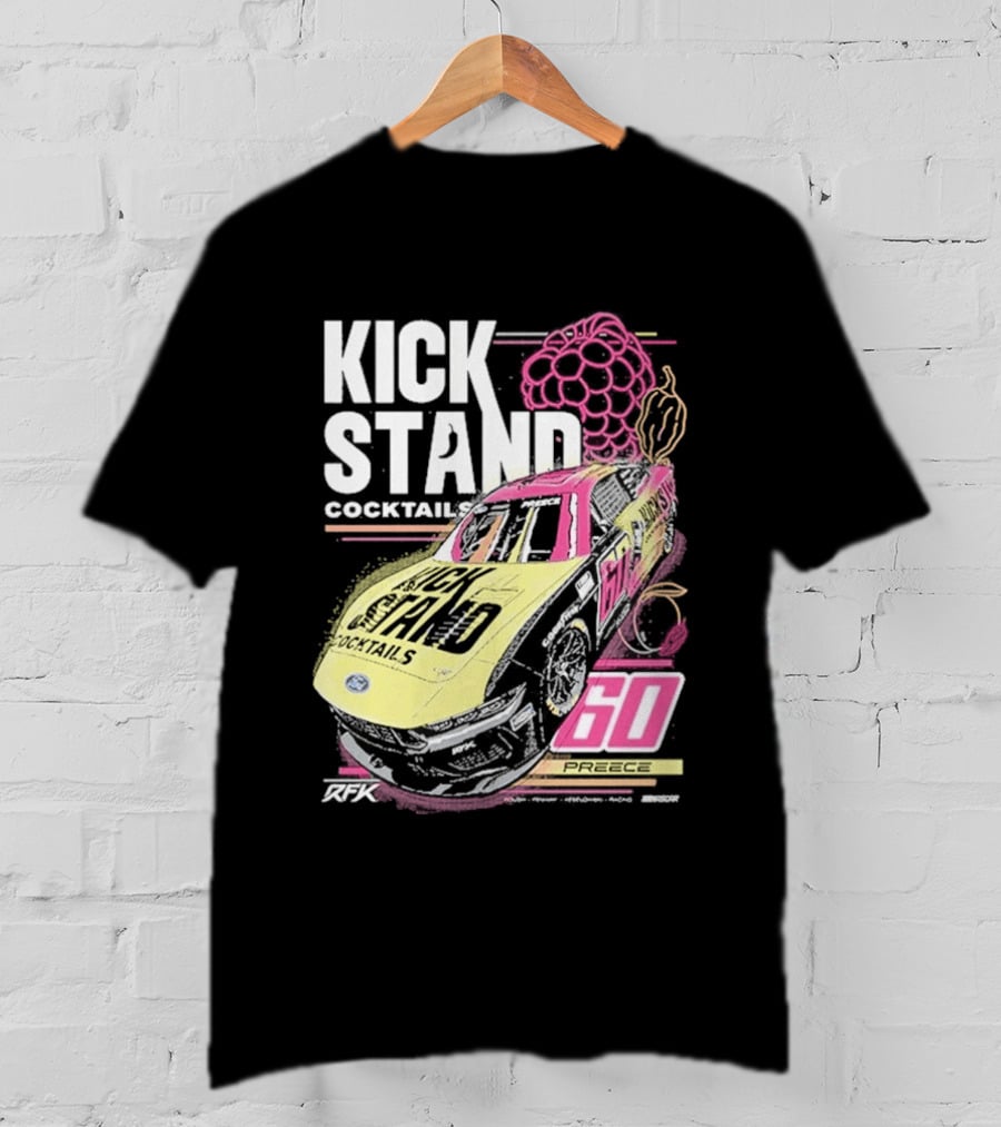 Kickstand Cocktails RFK Racing 60 Ryan Preece Car T-Shirt