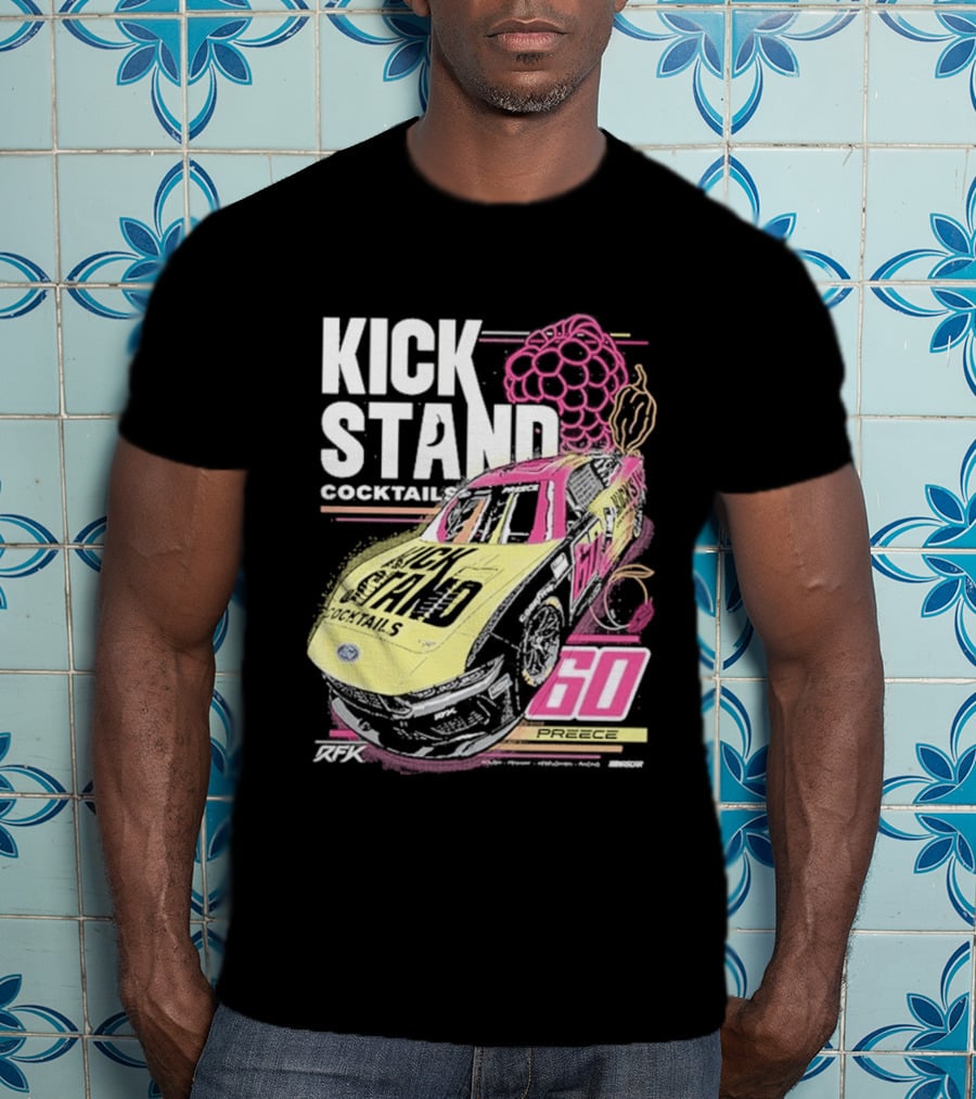 Kickstand Cocktails RFK Racing 60 Ryan Preece Car T-Shirt