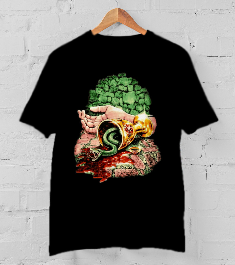 Enchanted Serpent With Golden Chalice And Ring Fantasy T-Shirt