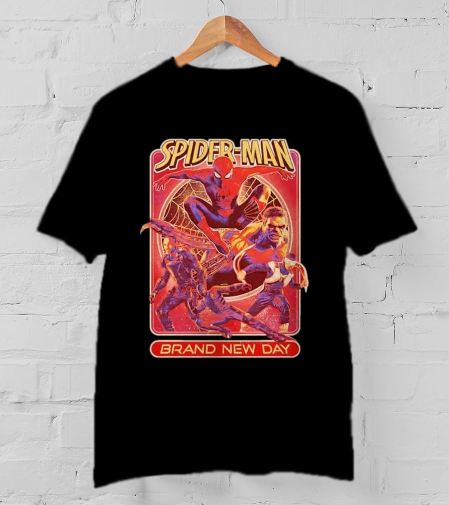 Spider Man Brand New Day With Superheroes And Villains T-Shirt