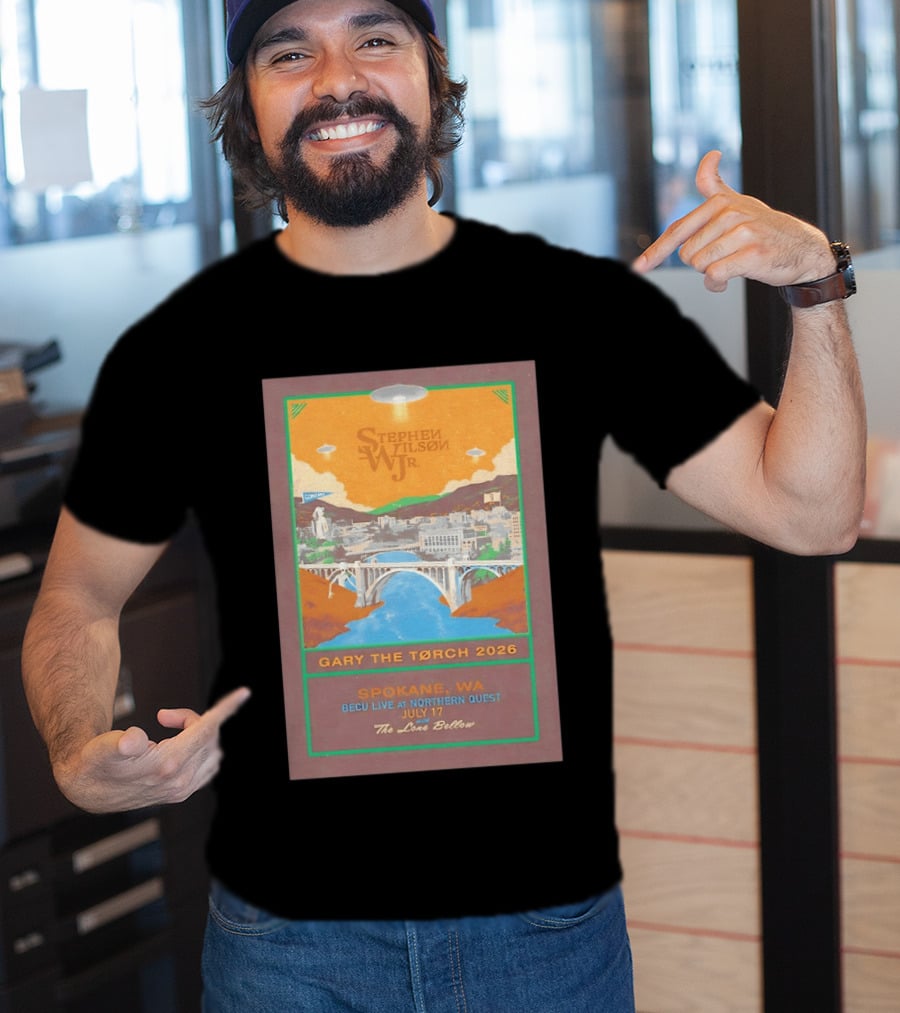 Stephen Wilson Jr Gary The Torch 2026 Bridge UFO Spokane WA Concert July 17 The Lone Bellow T-Shirt