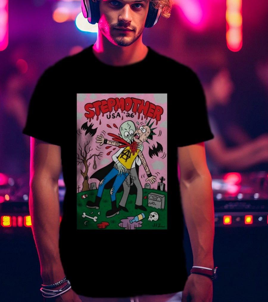 Stepmother USA 26 Punk Vampire Graveyard Scene T-Shirt
