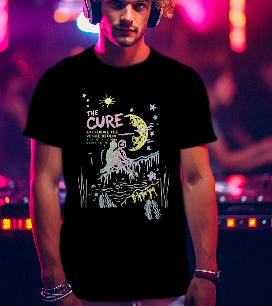 The Cure Exclusive Venue Berlin 4 6 12 2023 Beneath Crescent Moon T-Shirt