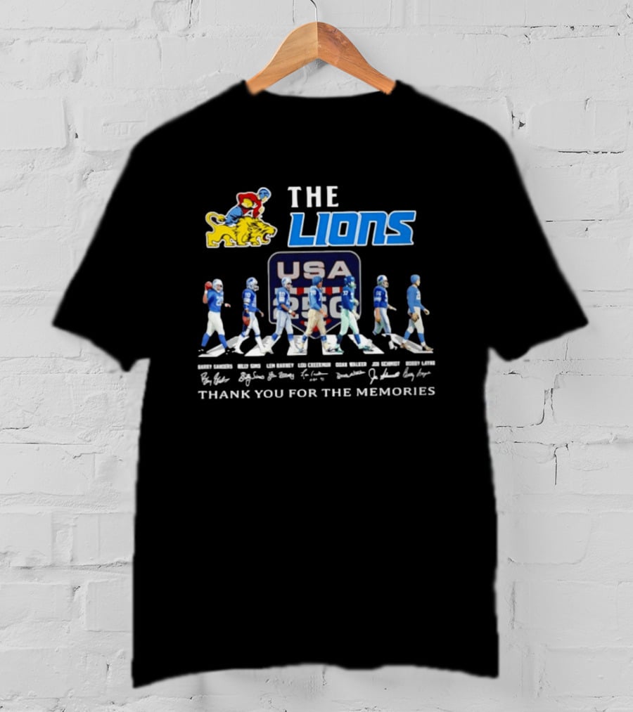 The Lions USA Football Evolution Thank You For The Memories T-Shirt