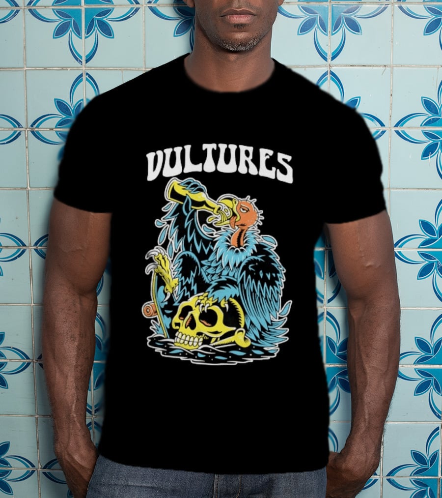 Vultures Drinking Beer On Skull T-Shirt