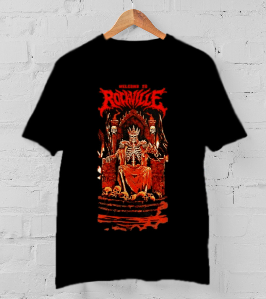 Welcome To Rockville Skeleton King On Throne Festival T-Shirt