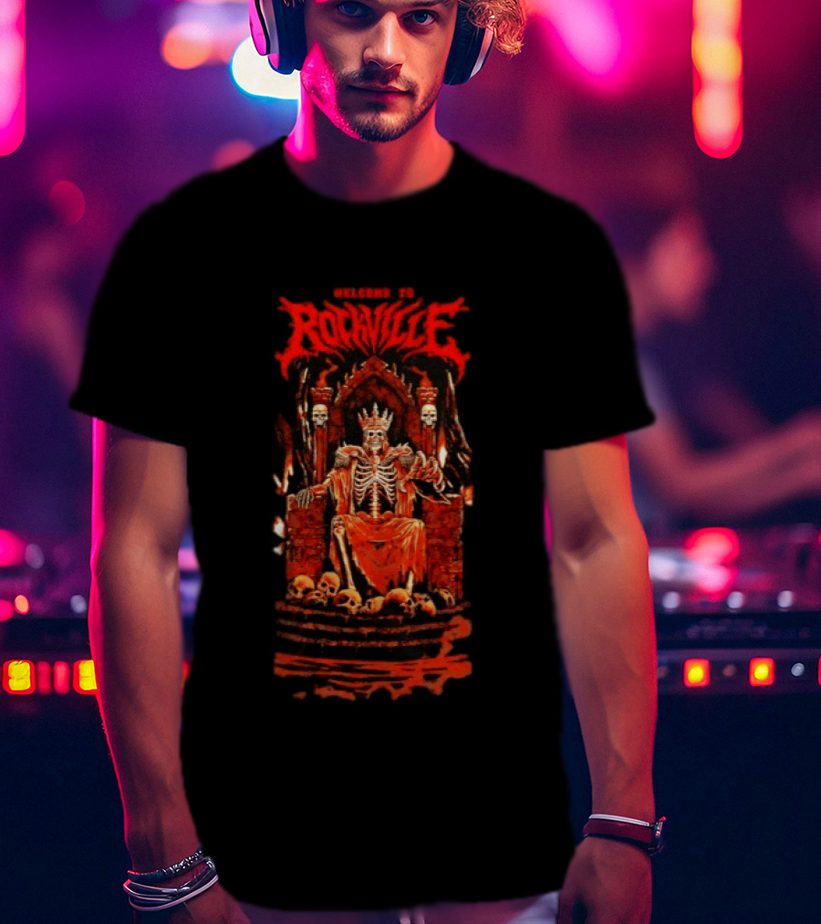 Welcome To Rockville Skeleton King On Throne Festival T-Shirt
