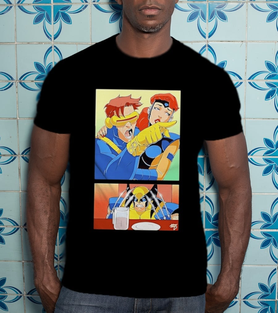 Wolverine Cyclops Jean Grey X Men Meme Classic Comic Panel T-Shirt