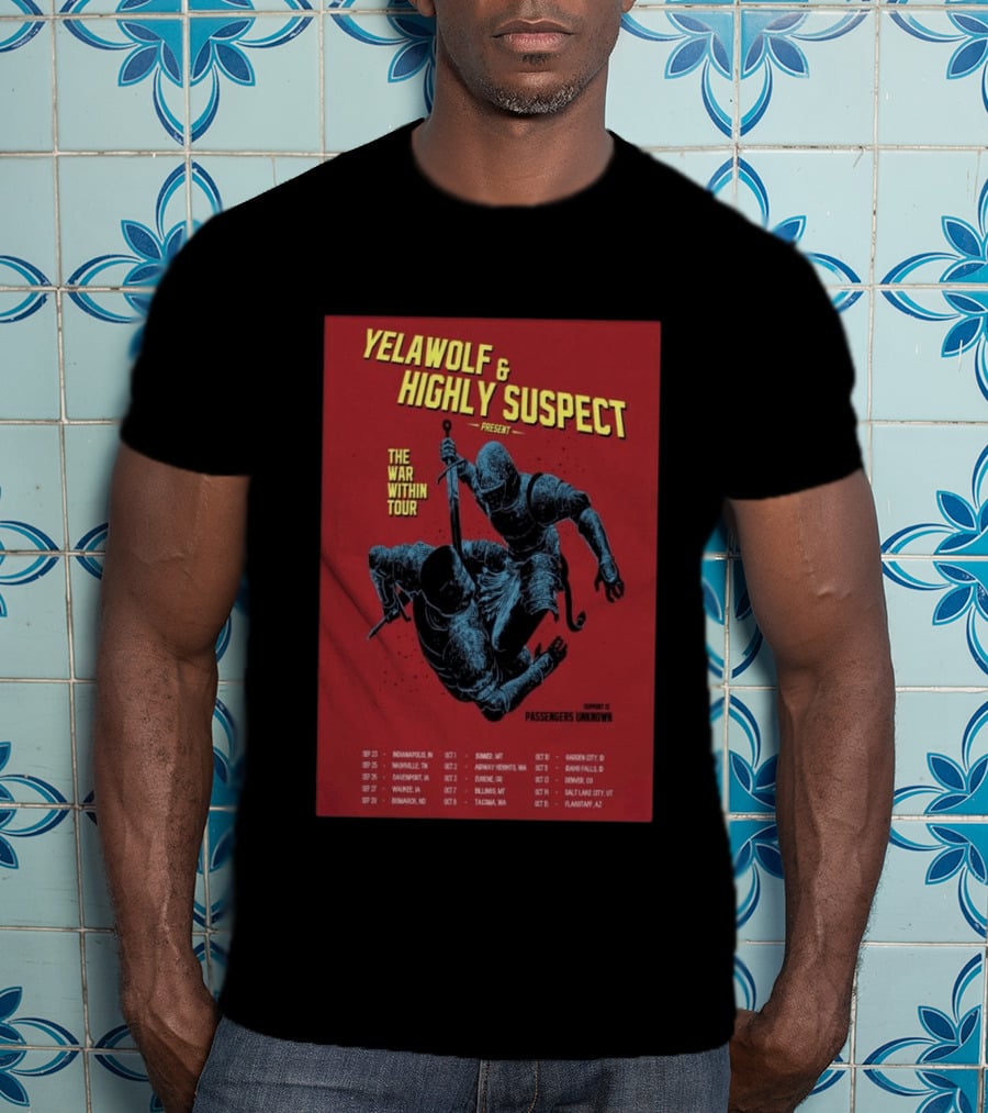Yelawolf & Highly Suspect Present The War Within Tour 2026 Passengers Unknown Support Dates T-Shirt