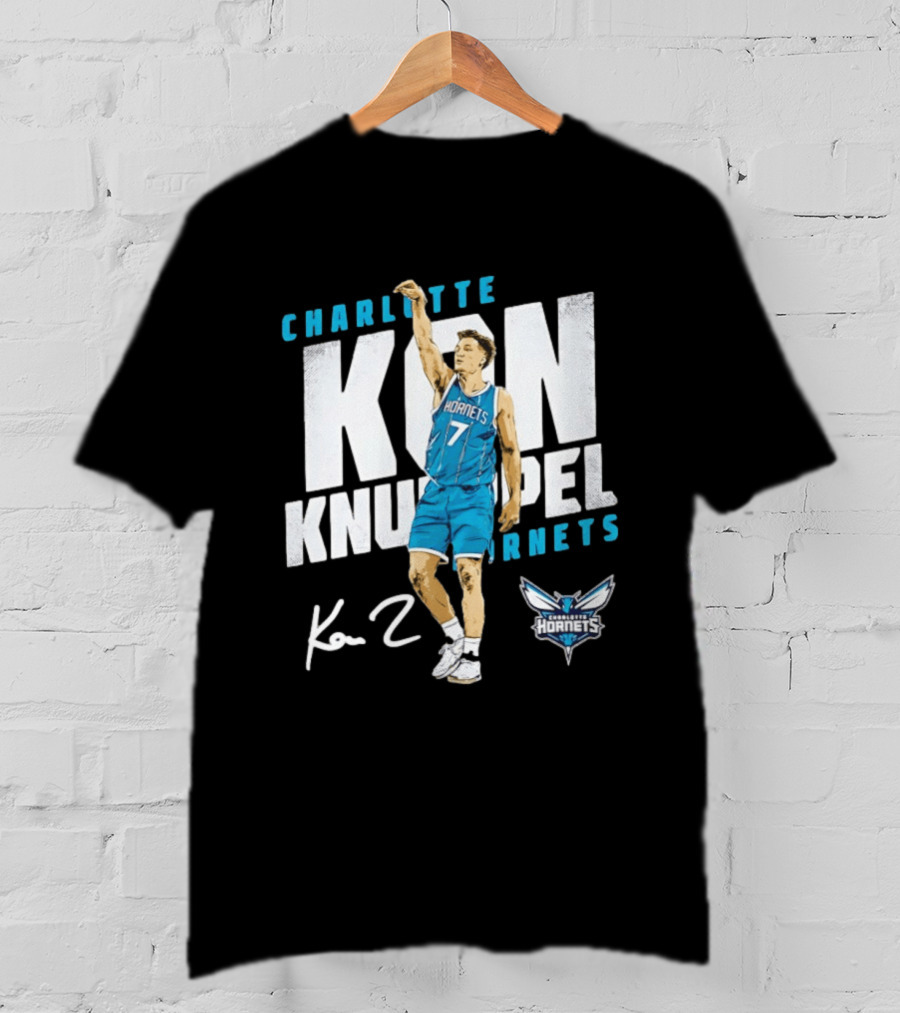 Charlotte Hornets Kon Knueppel Basketball 7 Signature T-Shirt