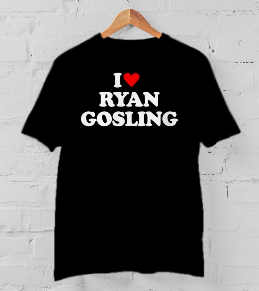 I Heart Ryan Gosling Actor Celebrity Romance Fan T-Shirt