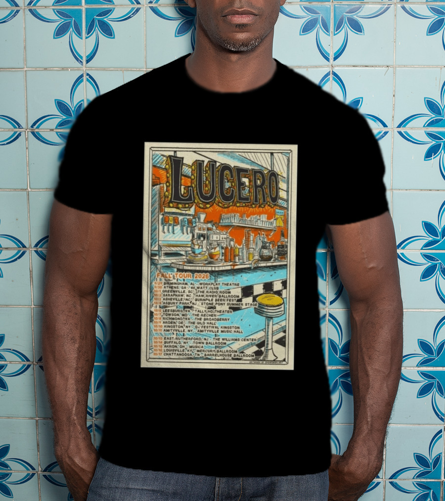 LUCERO Fall Tour 2026 Concert Dates And Venues T-Shirt