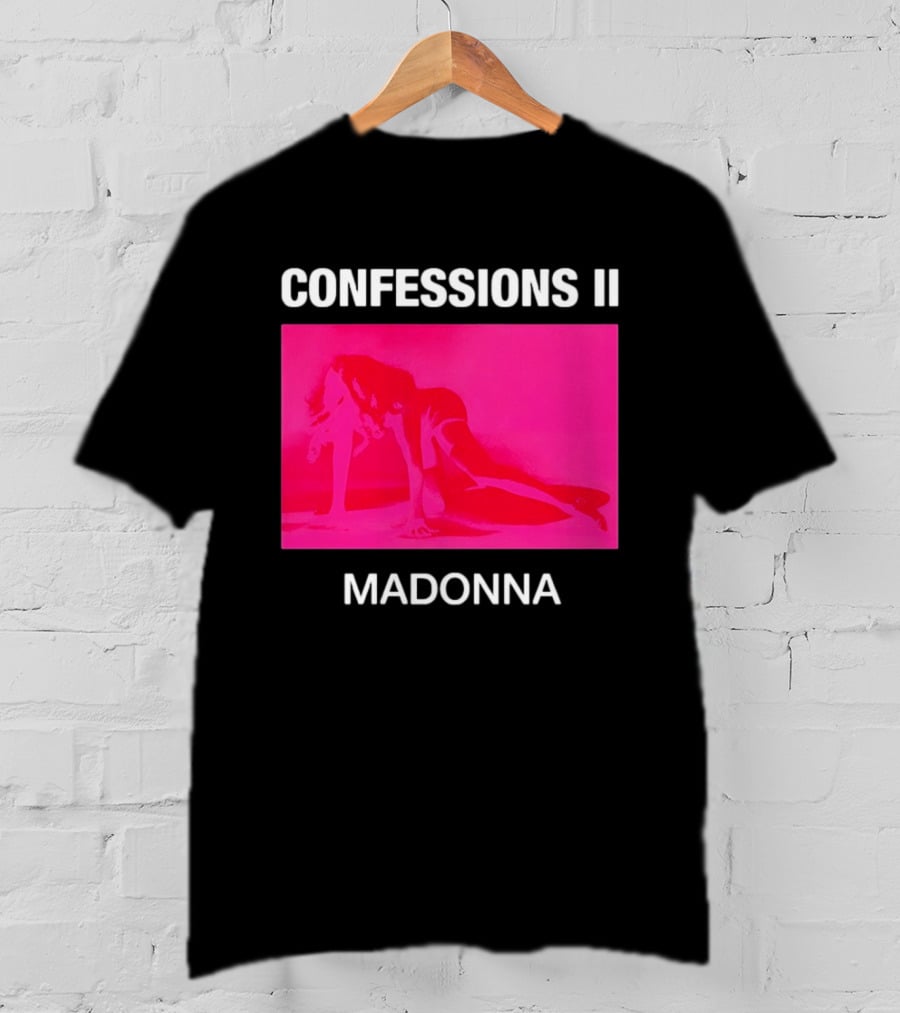 CONFESSIONS II MADONNA Pop Music Album Cover Vibrant Pink Collage T-Shirt