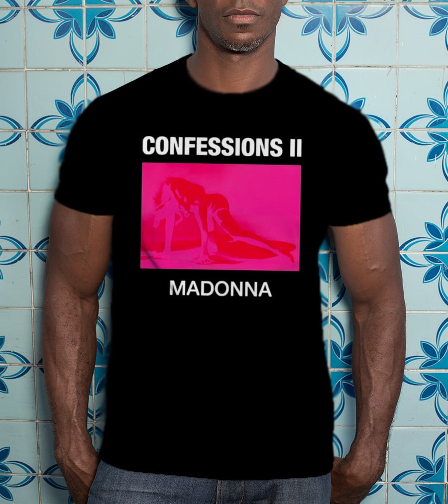 CONFESSIONS II MADONNA Pop Music Album Cover Vibrant Pink Collage T-Shirt