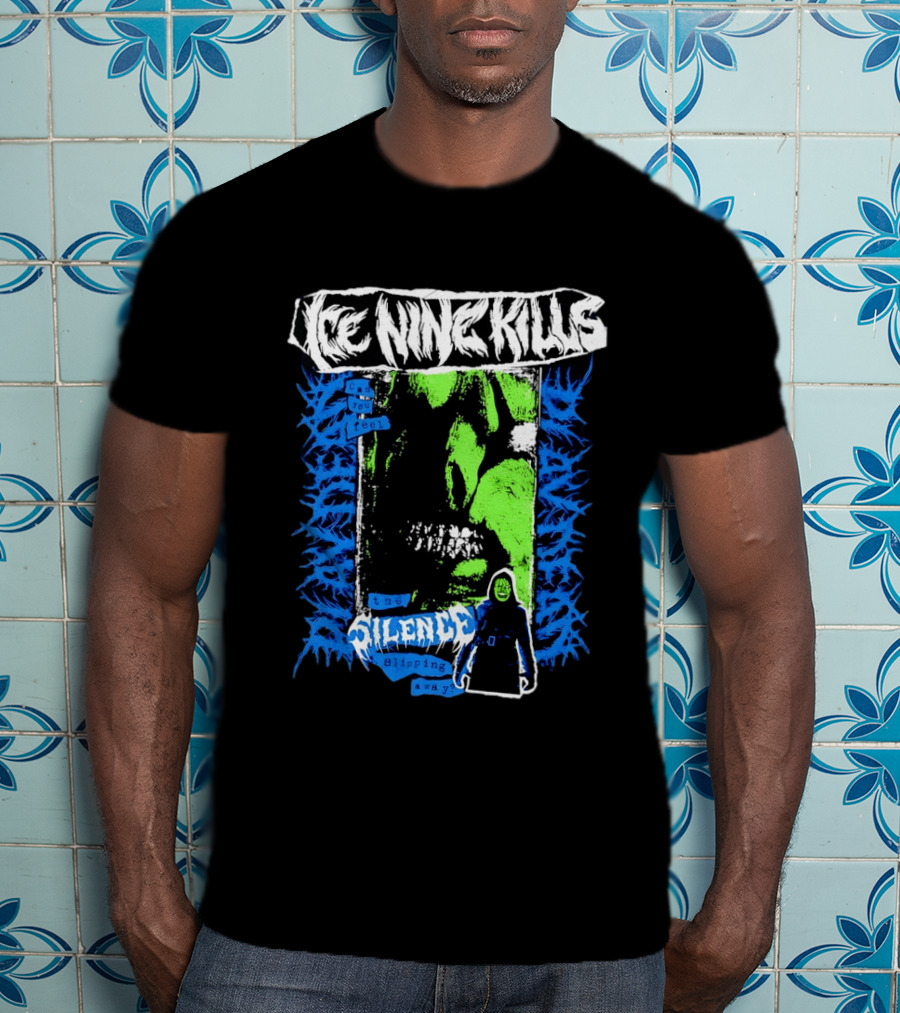 Ice Nine Kills Can You Feel The Silence Slipping Away Horror Themed Psychedelic T-Shirt