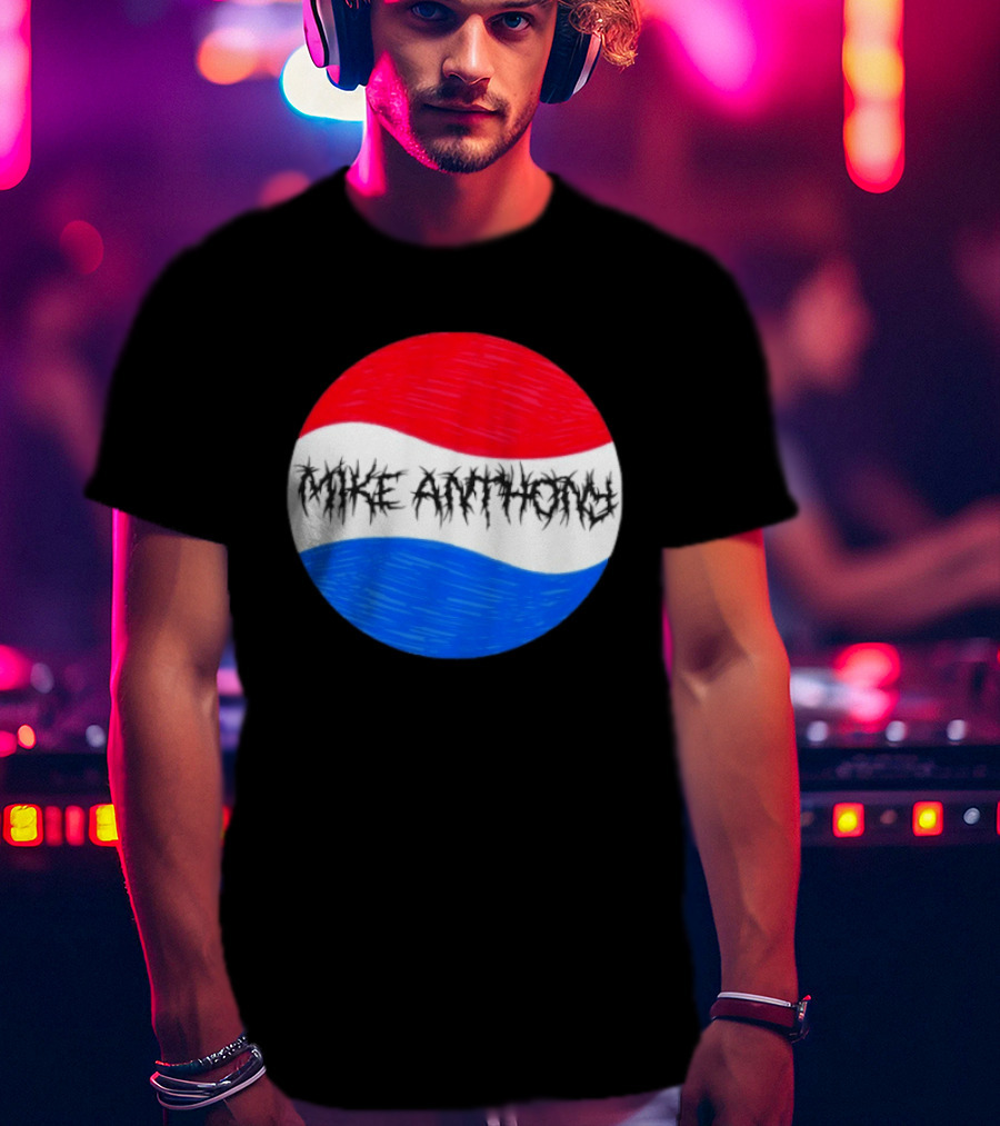 Mike Anthony Pepsi Symbol Bold Text Classic Circle T-Shirt
