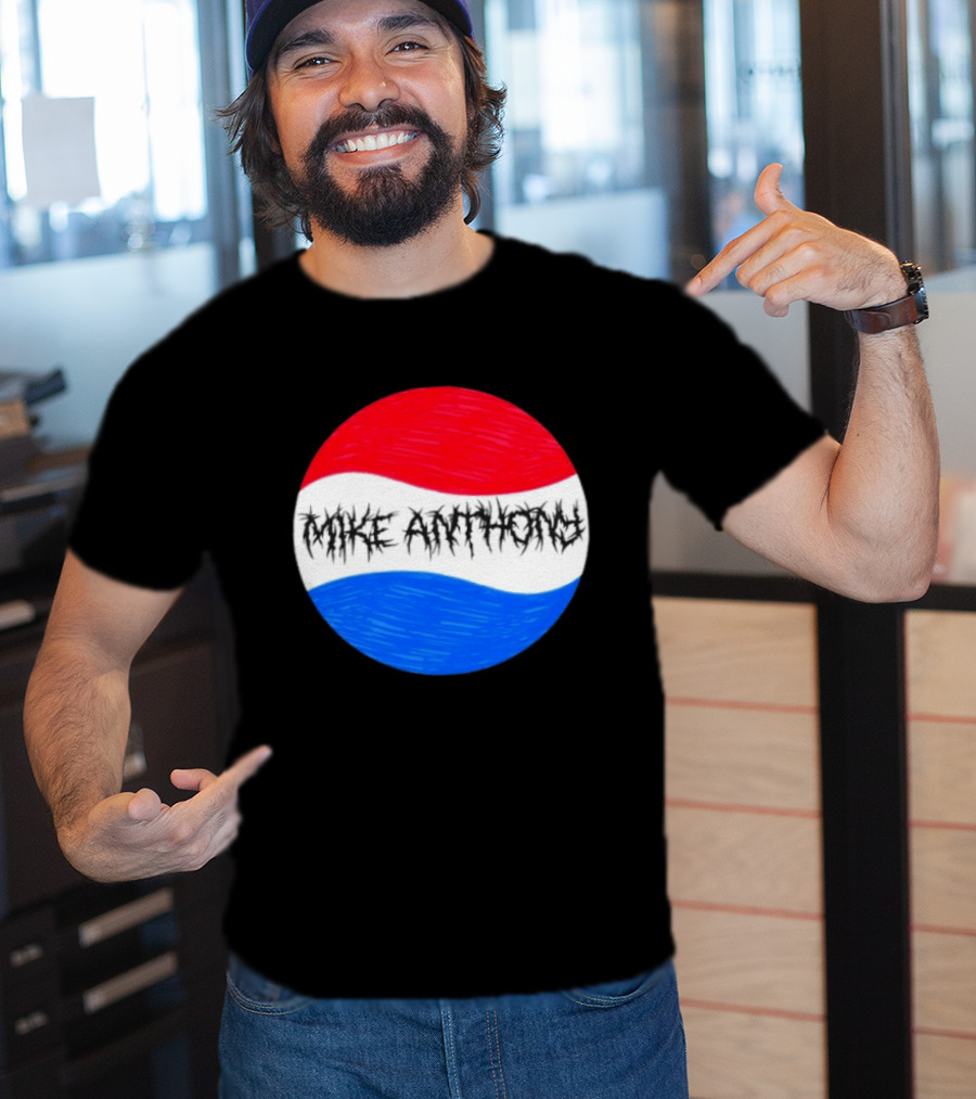 Mike Anthony Pepsi Symbol Bold Text Classic Circle T-Shirt