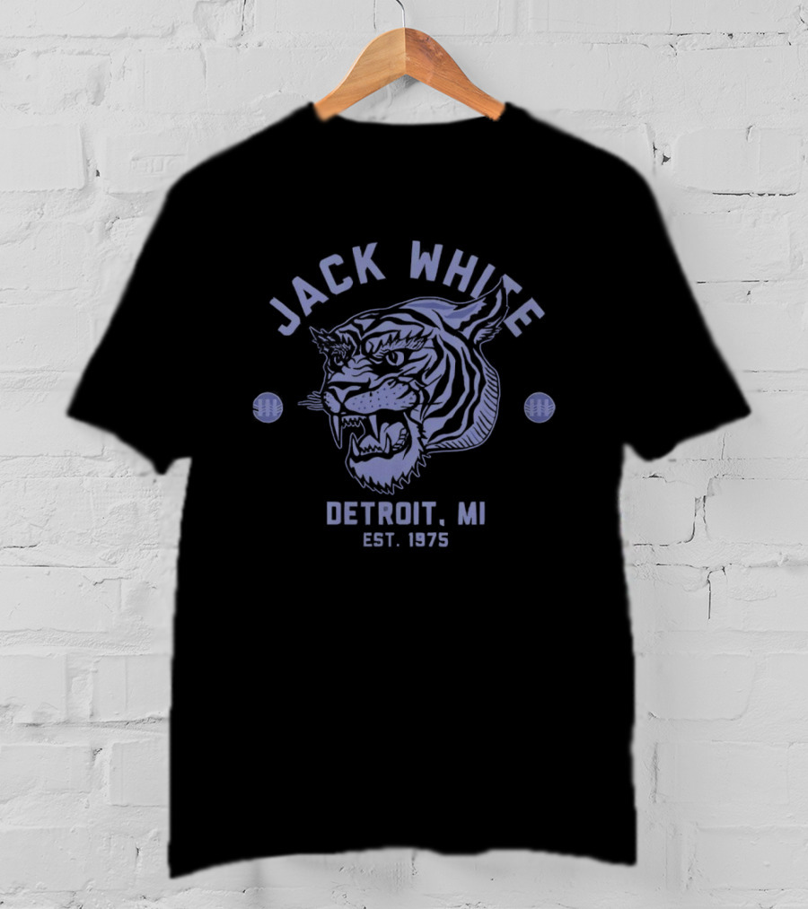 Jack White Detroit MI Tiger Head Est 1975 T-Shirt