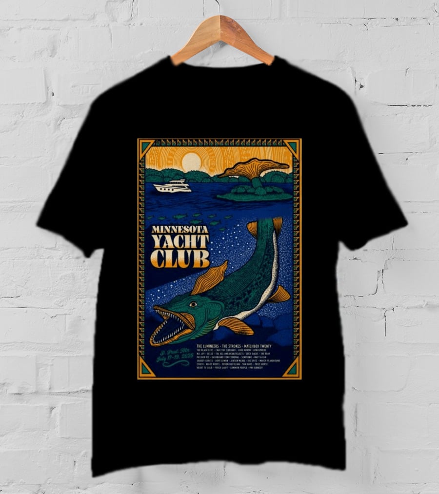 Minnesota Yacht Club St. Paul Festival July 17 19 2026 Featuring The Lumineers The Strokes Matchbox Twenty T-Shirt